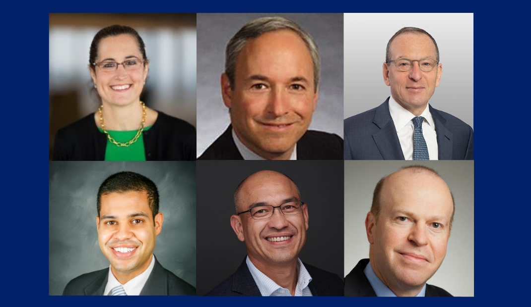 Headshots of six new board members and new chair