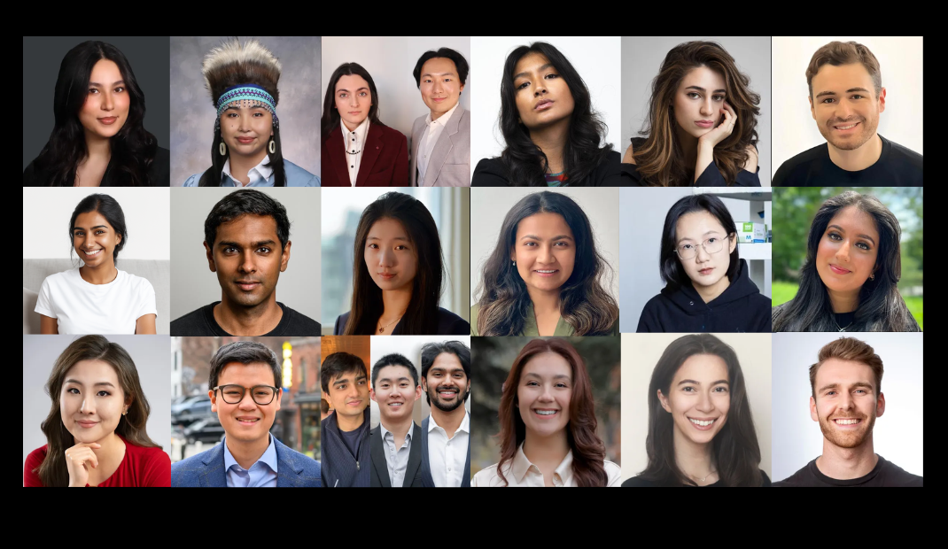 Collage of Columbians on the Forbes "30 Under 30"