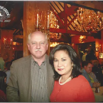 Male and female couple in a restaurant