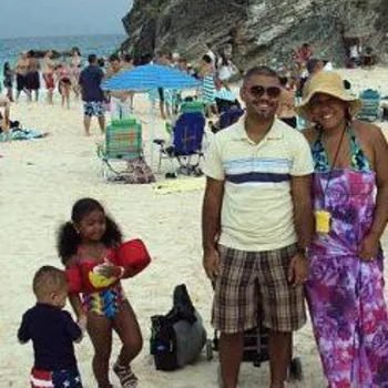 Family at the beach