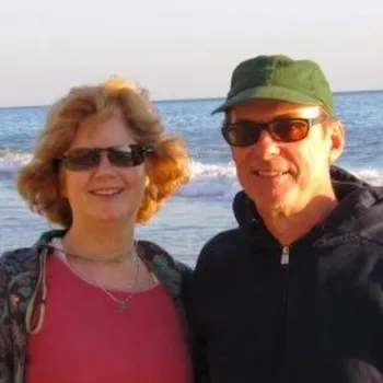 Male and female couple at the beach
