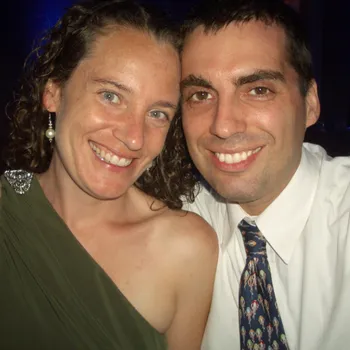 Close up of a male and female couple.