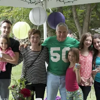 Family at an outdoor picnic