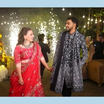 Couple at a celebration.