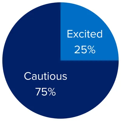 Cautious 75%/Excited 25%