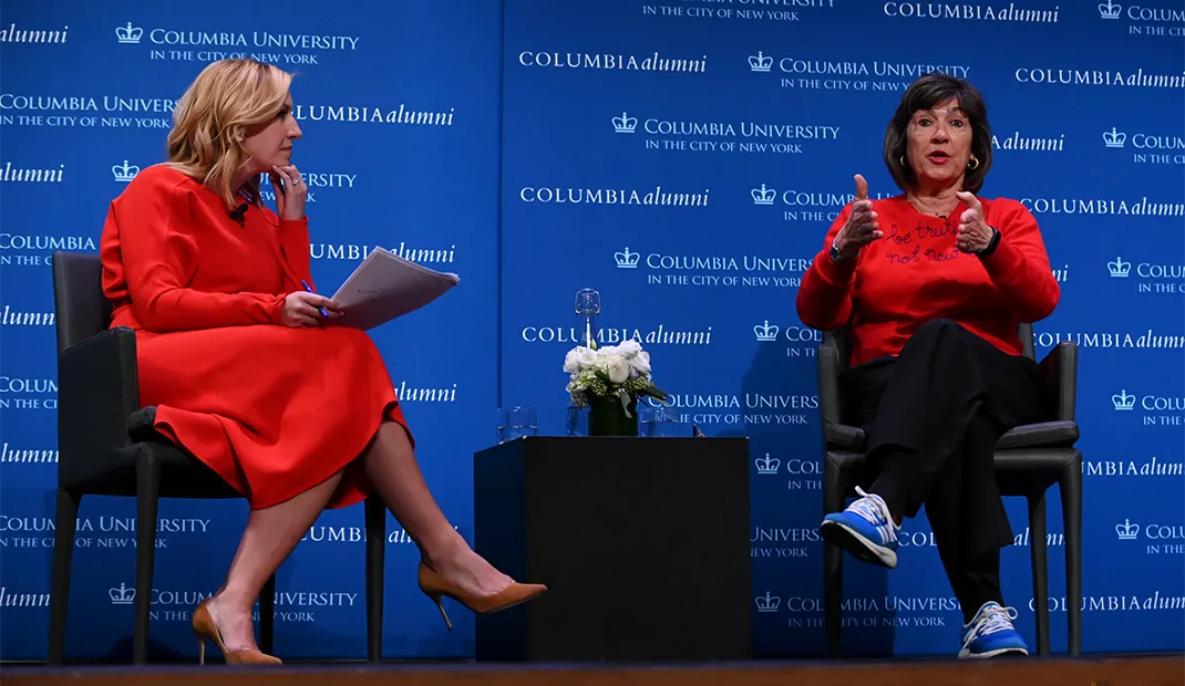 Poppy Harlow and Christiane Amanpour