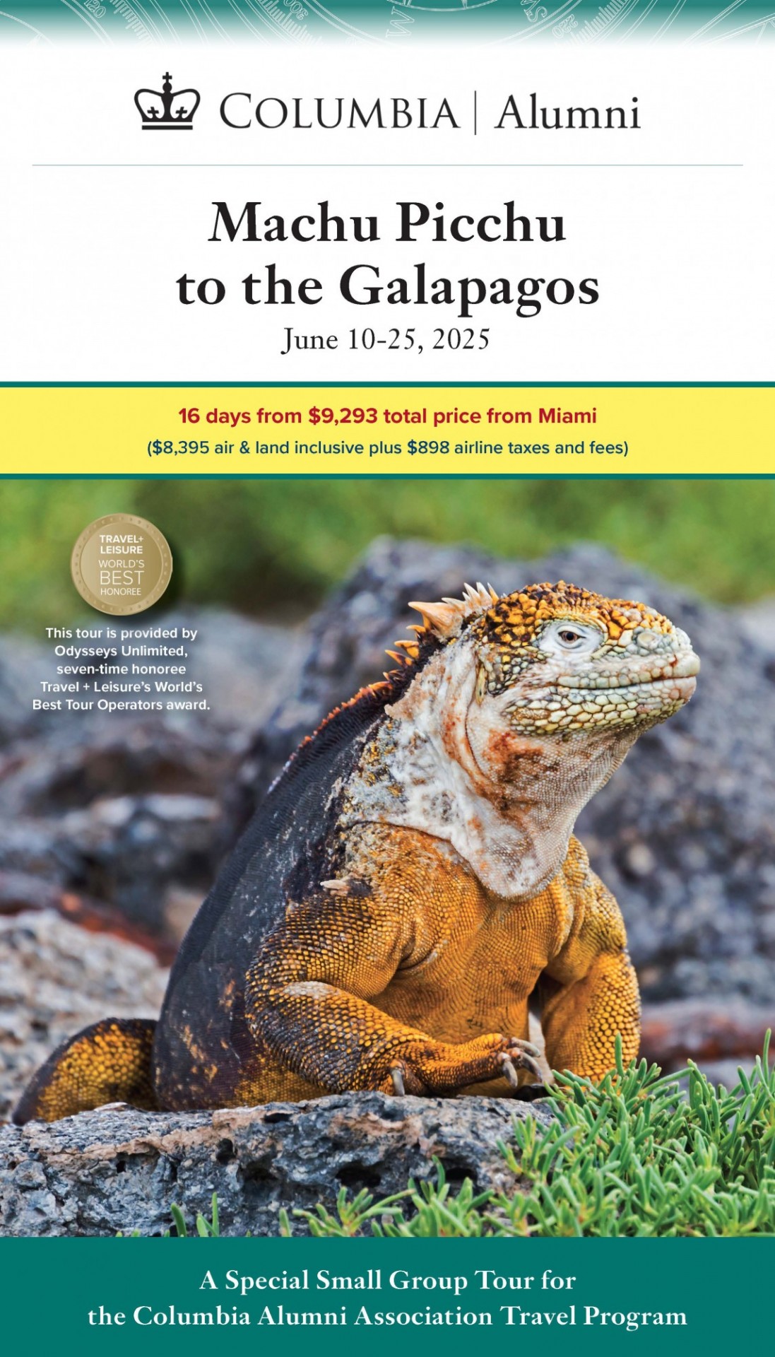 Machu Picchu to the Galapagos 2025 PDF Brochure