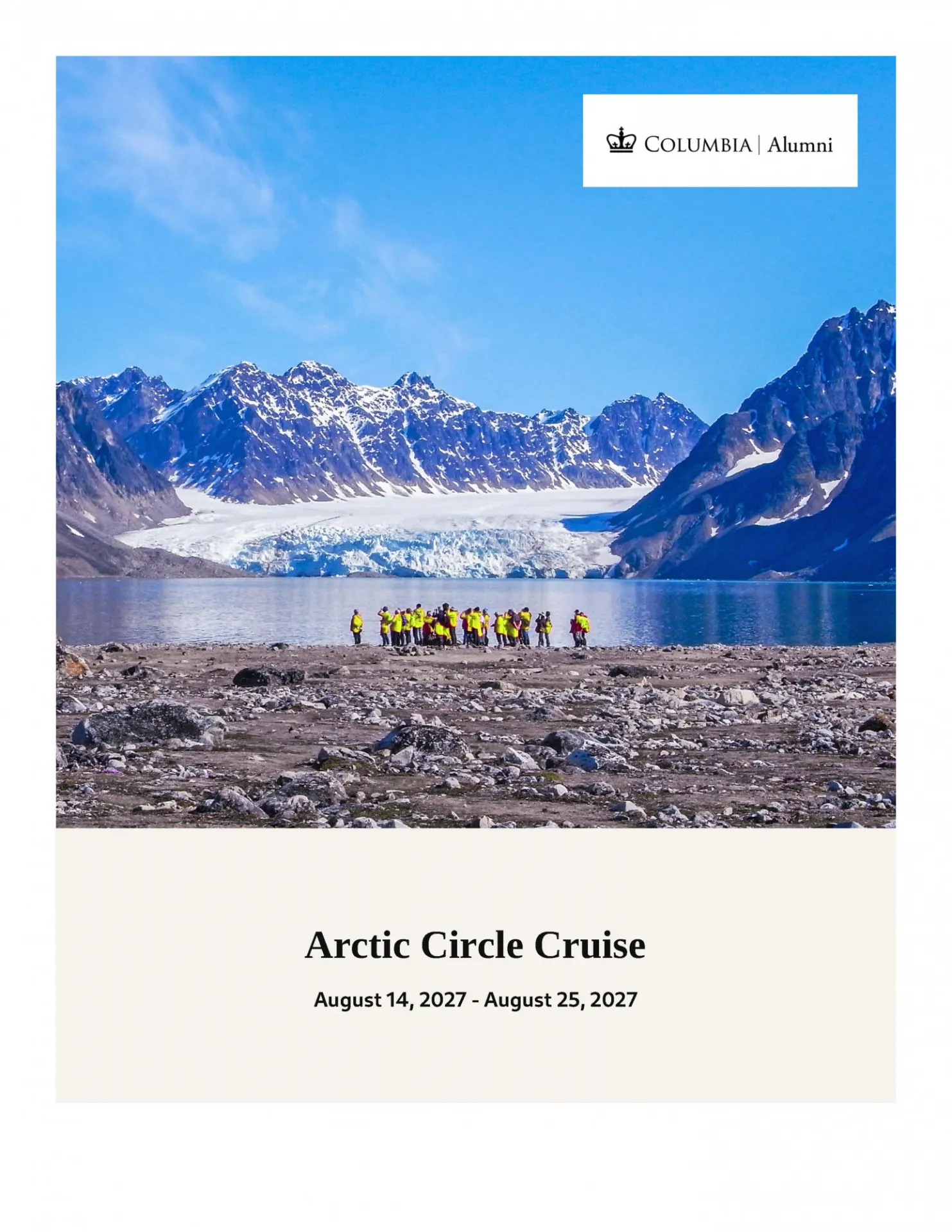 Arctic Circle Cruise | August 14 - 25, 2027 e-brochure