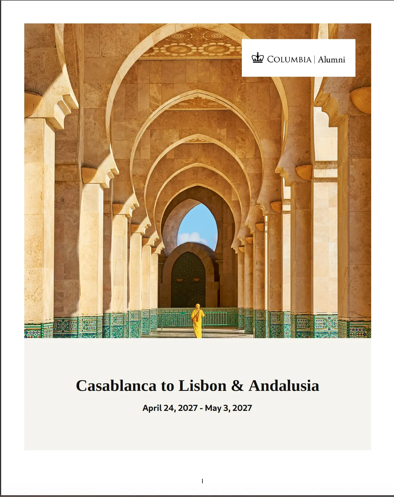 Casablanca to Lisbon and Andalusia 2027 Program Brochure (PDF)