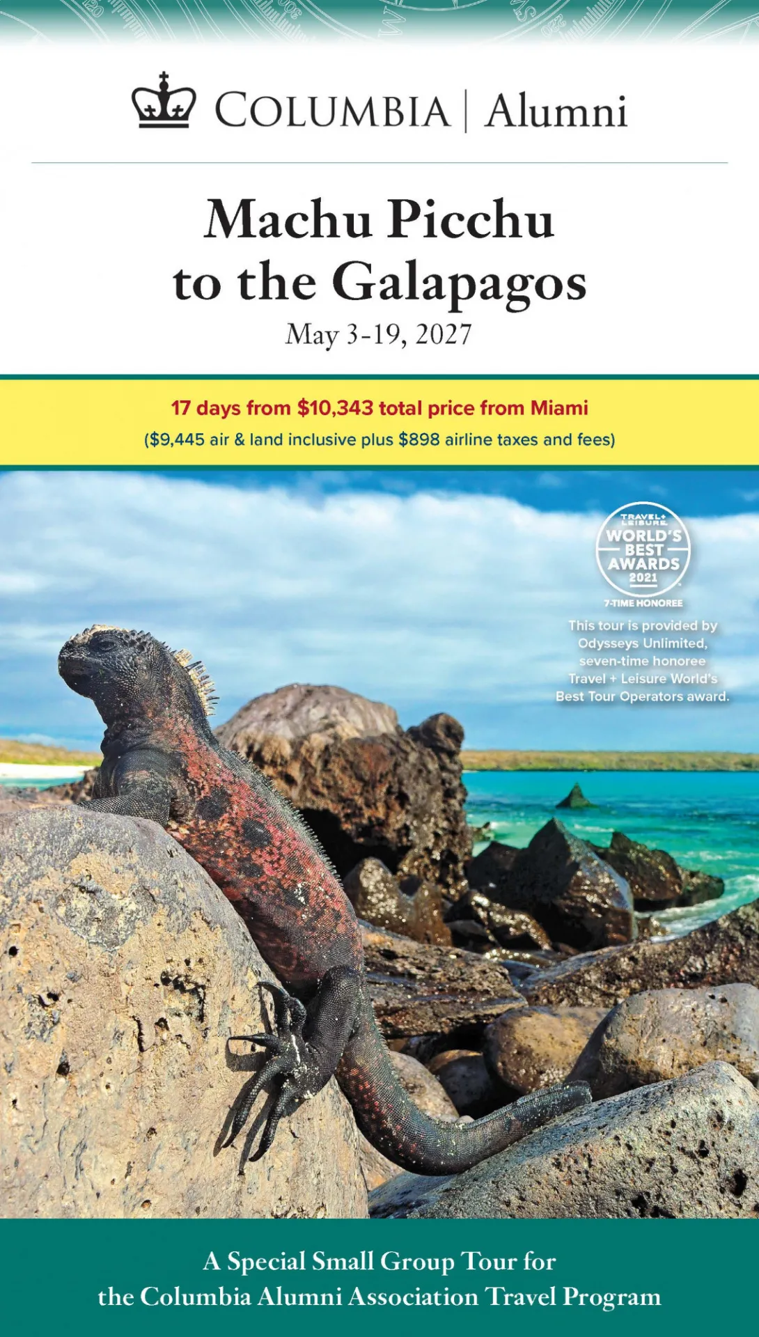 Machu Picchu to the Galapagos | May 3 - 19, 2027 e-brochure