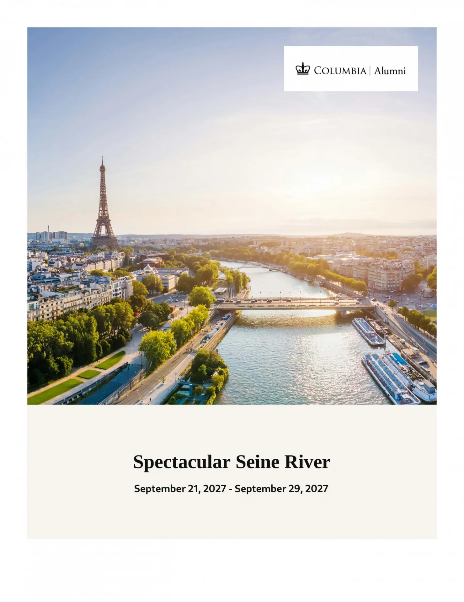 e-Brochure | Spectacular Seine River | September 21 - 29, 2027