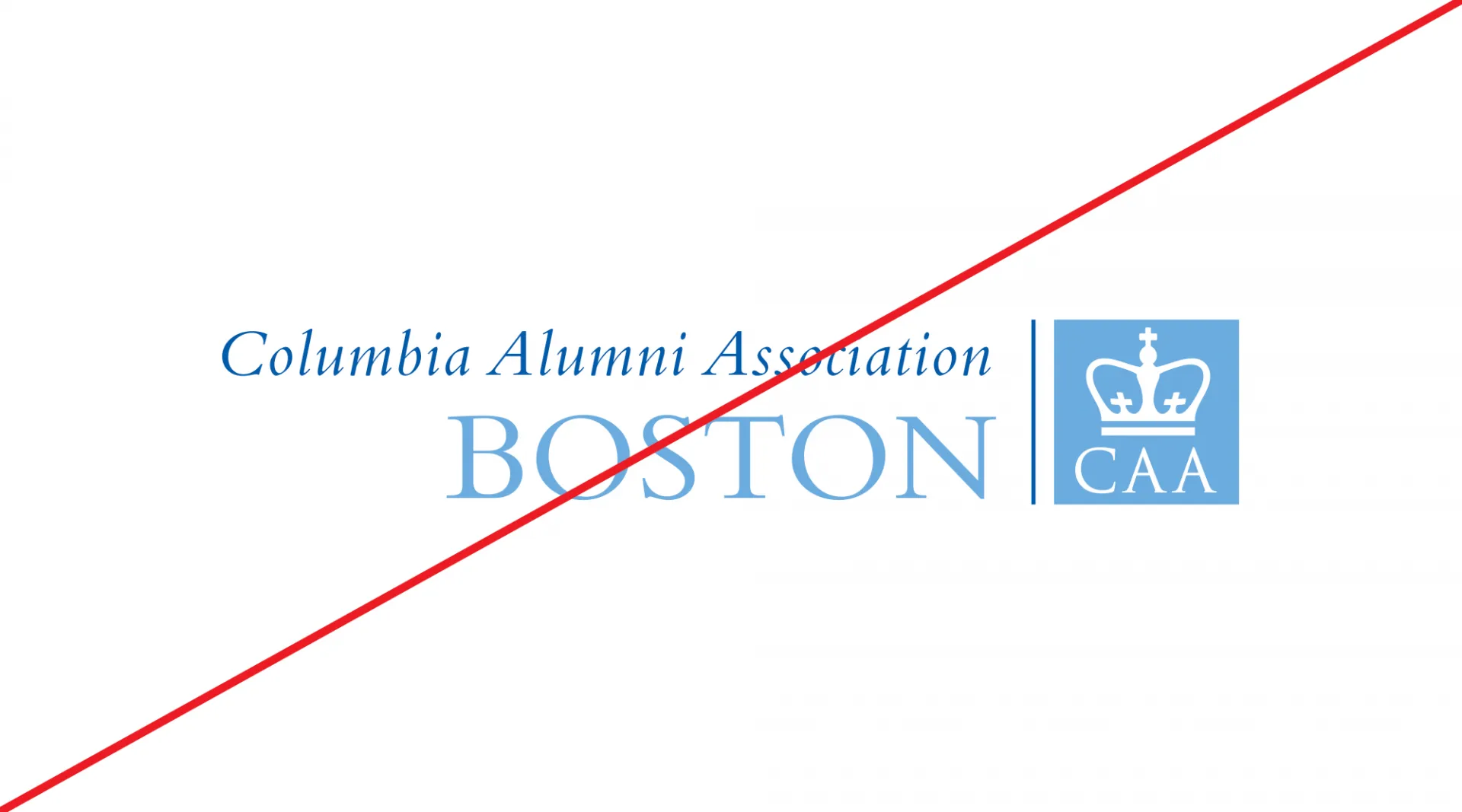 Old version of the Columbia Alumni Boston logo