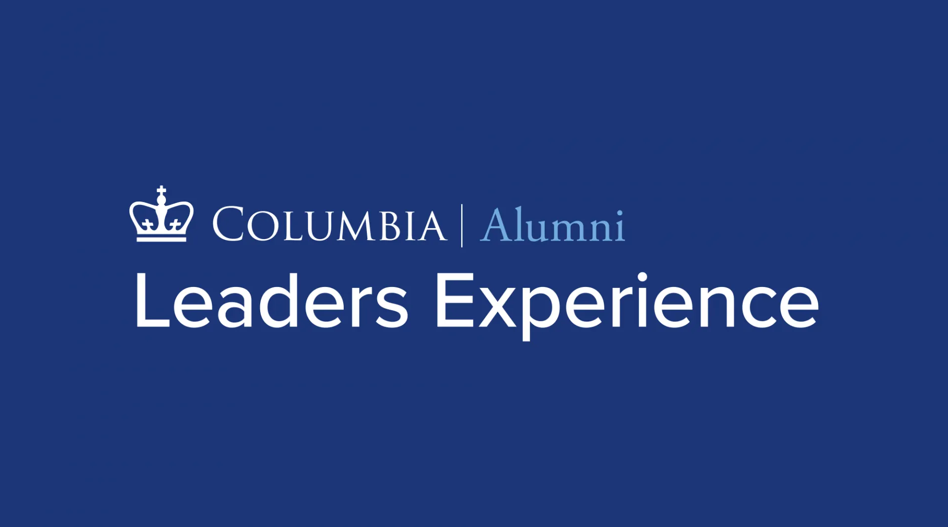 Leaders Experience Logo on dark blue background