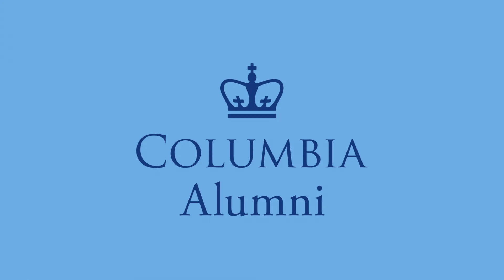 Columbia alumni Dark blue on light blue