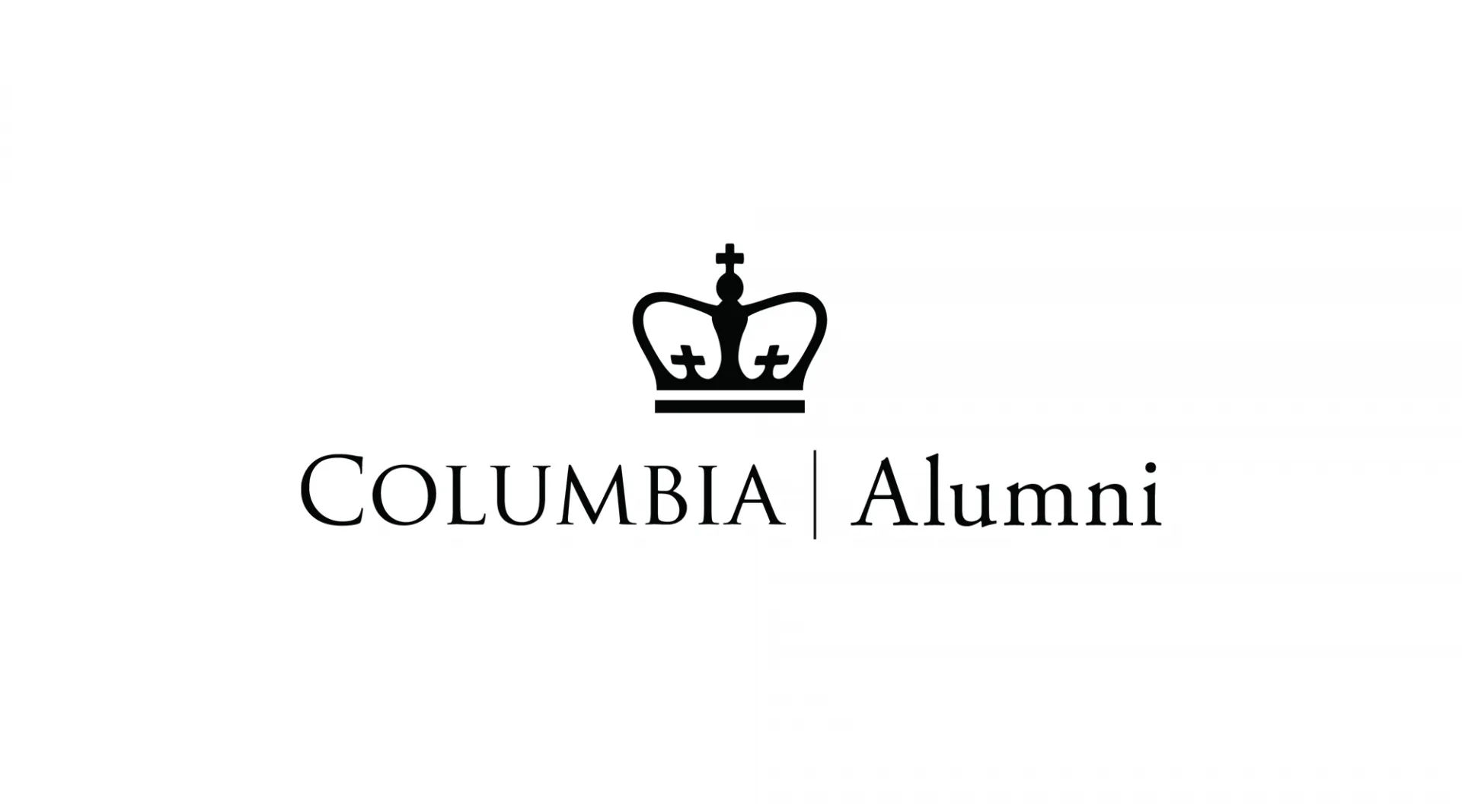 Black Columbia Alumni Logo on white background
