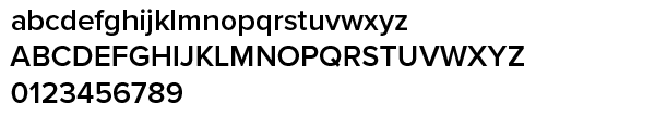 Alphabet and numbers Proxima Nova semi bold font