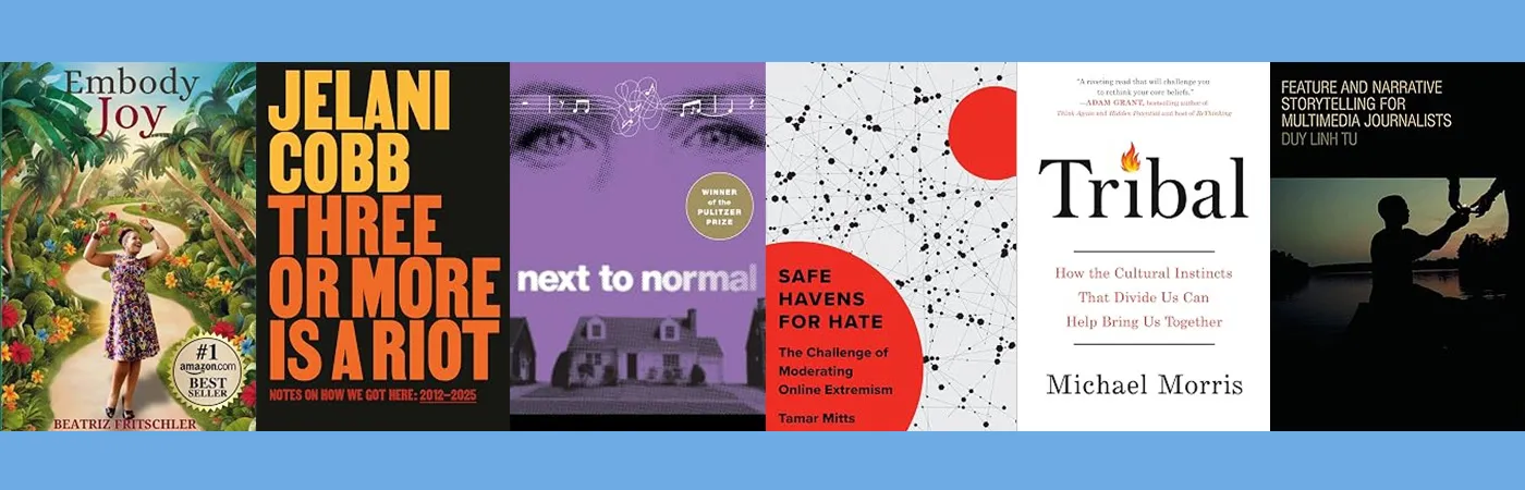 Collage of six book covers that are featured in the article.