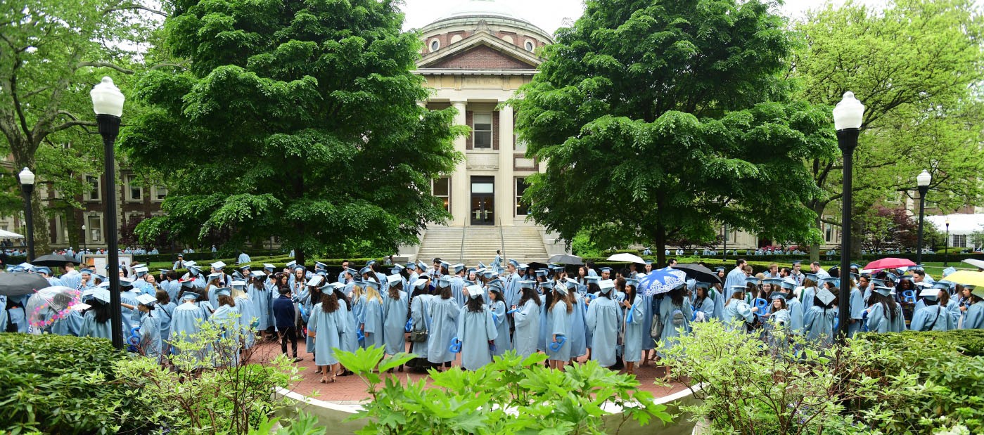 Graduates on campus