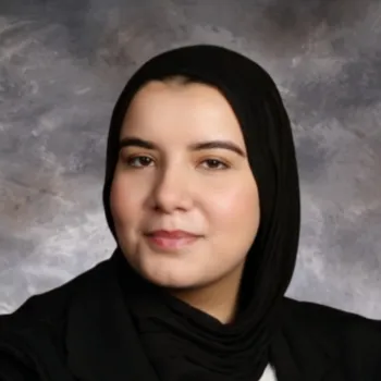 Headshot of Campbell winner Abeer Saed