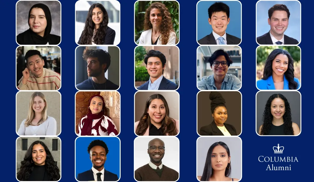 Collage of professional headshots, featuring the students who won 2026 Campbell awards.