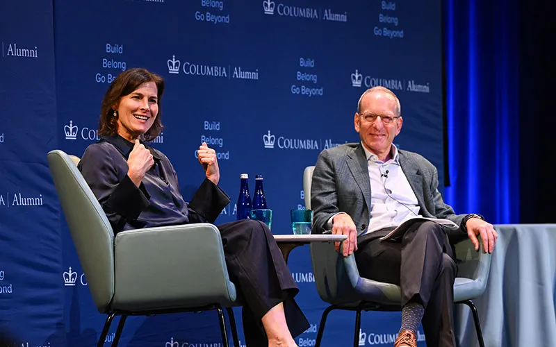 Acting President Claire Shipman ’86CC and CAA Chair Lanny Breuer ’80CC, ’84SIPA, ’85LAW