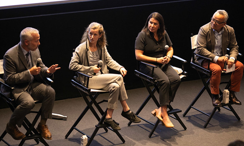 Karenna Gore ’00LAW, Dan Zarrilli, and Lucy August-Perna ’22SPS, moderated by Dean Duy Linh Tu ’99JRN