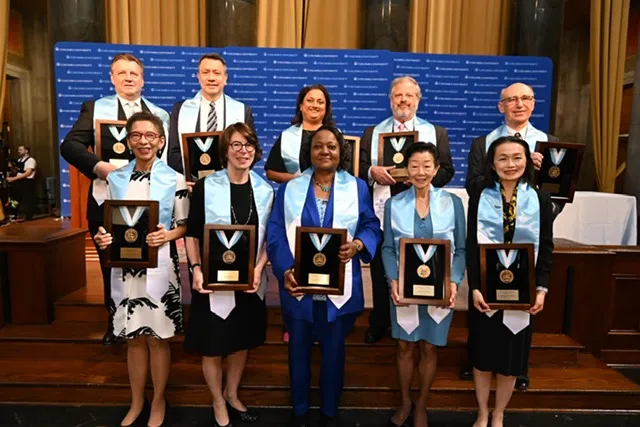 Group shot of the 2023 Alumni Medalists at Commencement 