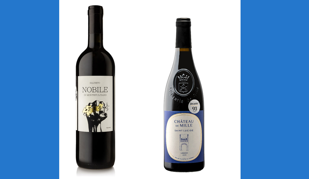 Two wine bottles
